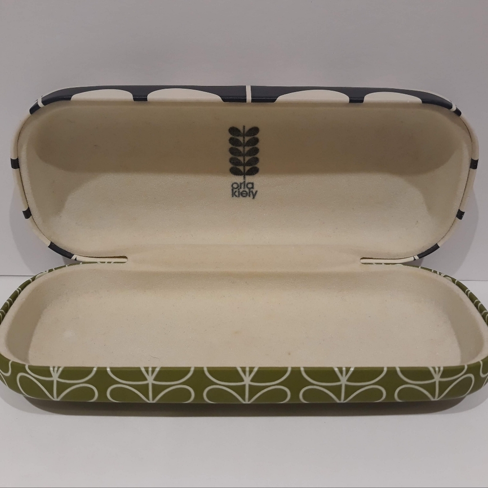 Orla Kiely Eye Glasses Case Outline Stem Blue/Green/White - Picture 4 of 8